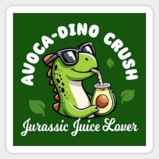 Avoca-dino Crush - Funny Avocado Dinosaur (Dark) Sticker